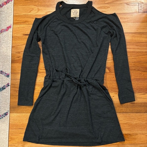 Chaser Charcoal Dress Women’s Drawstring Pockets Medium - Picture 4 of 6